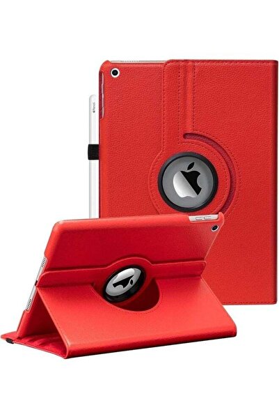 Generic SmartGrist 360-Degree Rotating iPad Case in Red - Auto Sleep/Wake, Ve...