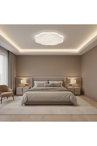 Alessandro DESIGN LED Ceiling Light Flower 32W, 35 cm, 3000K/4000K/6000K, Whi...