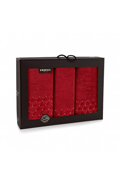 Zwoltex Towel Top Bottom Set OSCAR AB red 30x50 50x100 70x140 500GSM