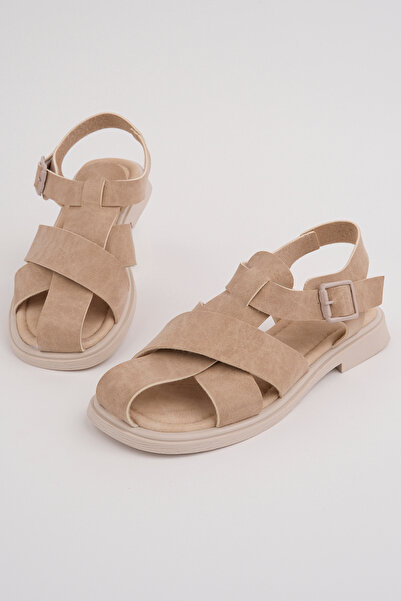 Madam Tarz Kcl-Y03 Flat Sole Belt Buckle Sandals