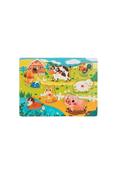 OEM Puzzle educativ din lemn pentru copii, Puzzle Incastru din Lemn Animale F...