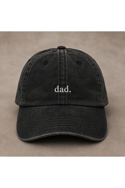WeavedCo Dad Embroidered Vintage Washed Hat Father's Day Special Hat Gift