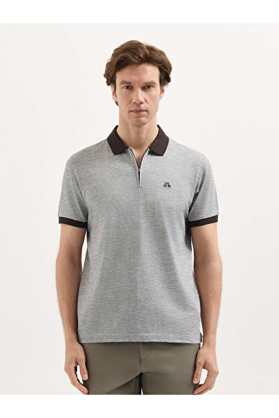 Karaca Kahve T-Shirt-Polo Yaka Tişört