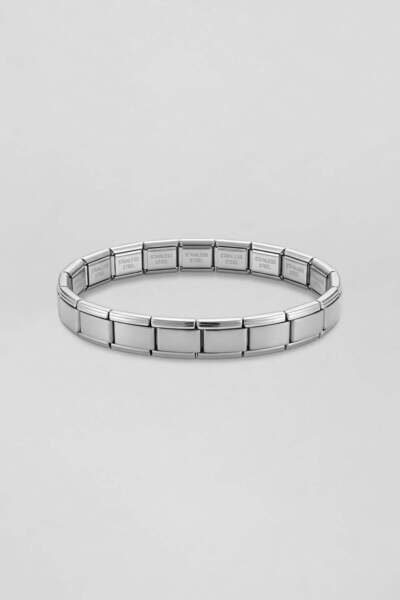 ablukaonline Unisex Italian Style Flexible Steel Bracelet Silver