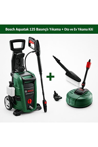 Bosch Aquatak 125 Basınçlı Yıkama + Oto ve Ev Yıkama Kiti 061599262D