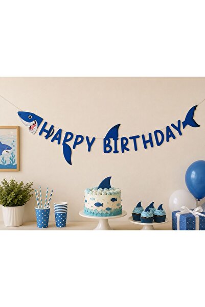 Partifabrik Shark Model Happy Birthday Birthday Ornament