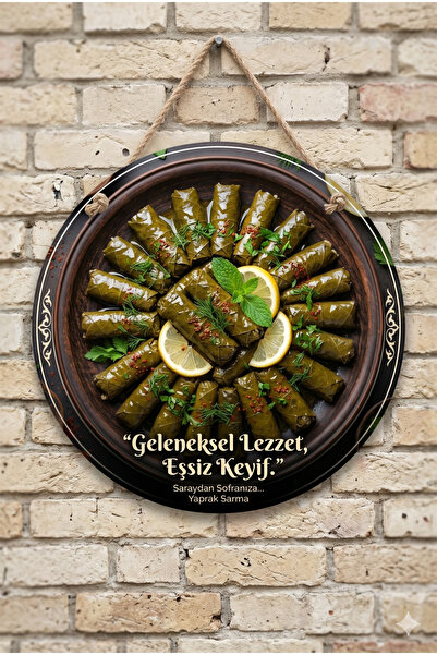 Mayeka Yaprak Sarma Temalı Restoranlar Cafeler Şarküteriler İçin Ahşap Duvar ...