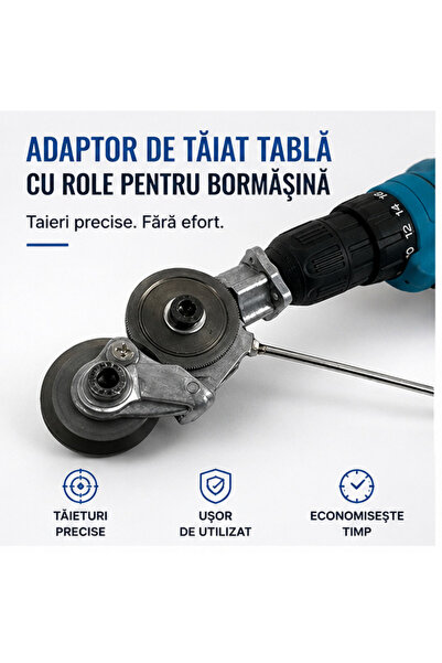 OEM Adaptor tăiat tablă cu role pentru bormaşină de 12V+