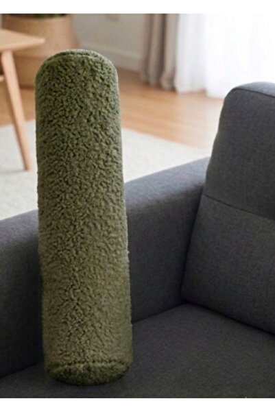 oiphome fashion designer Yastık silindir 40 cm haki peluş