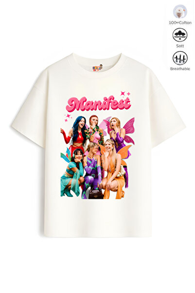 Belya Kids Wear Girl's Oversize Cotton Belya Kids Design Manifest 33 T-Shirt