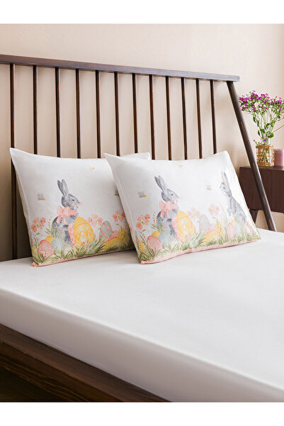 LC Waikiki Nevavm Rabbit Printed Pillowcase with Difference 2 Pieces 50X70 cm