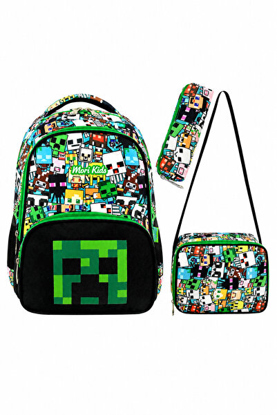 Mori School Bag İlkokul Çantası 3'lü set (Çanta + Termal Beslenme + Kalemlik)