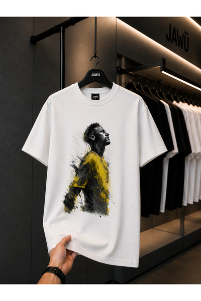 JAWÜ STYLE Βαμβακερό μπλουζάκι με στάμπα με θέμα το ποδόσφαιρο (UNISEX)