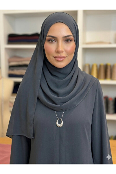 Larissa Scarf Valenstone Queen krep şifon şal premium ürün düz renk terletmey...