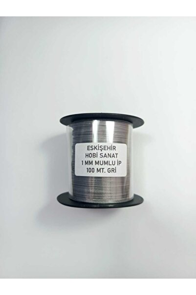 Eskişehir hobi sanat 1 mm 100 Meters Moon Dust Gray Color Waxed Cord Horsehai...