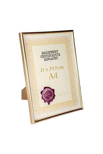 OEM Ramă foto decorativă, Auriu, 21 x 29.7, MDF / plastic, perete/masă, amint...