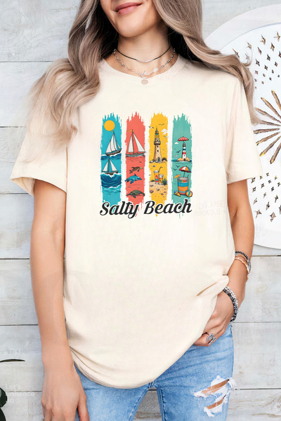 Sarah's Boutique Women's T-shirt – 100% cotton – Coastal Panels
