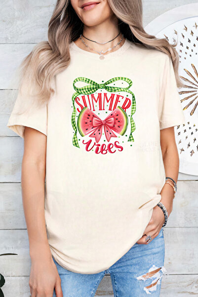 Sarah's Boutique Women's T-shirt – 100% cotton – Watermelon Bow