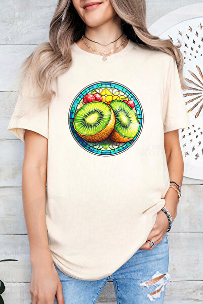 Sarah's Boutique Women's T-shirt – 100% cotton – Stained Kiwi