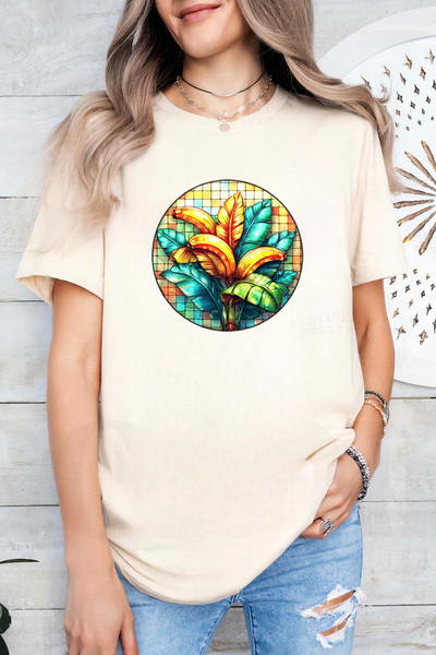 Sarah's Boutique Women's T-shirt – 100% cotton – Stained Banana