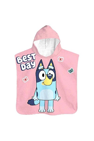 OEM Children's Beach Poncho Towel, Cotton, Hooded, Bluey Pattern, Absorbent a...