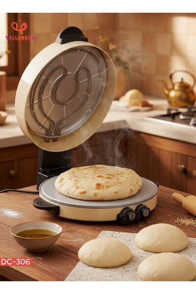 Yallabena Multi‑Functional Bread & Pizza Maker – Dual Heating Non‑Stick Surfa...