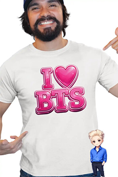 OEM Men 't-shirt Shirt I Love BTS Bangtan K-Pop