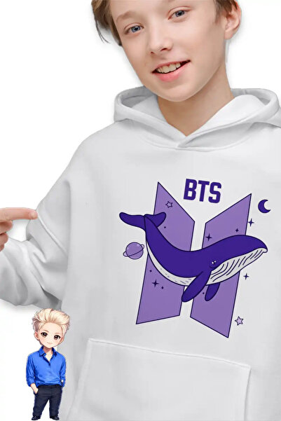 OEM Kids Boys Kpop BTS Universe Whale Hoodie