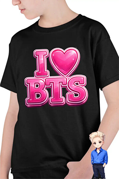 OEM Tricou Copii Baieti I Love BTS Bangtan K-Pop