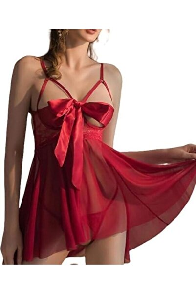 Mirfa Women's Leather Halter Cage Bra Harness & Lace Babydoll Lingerie Set – ...