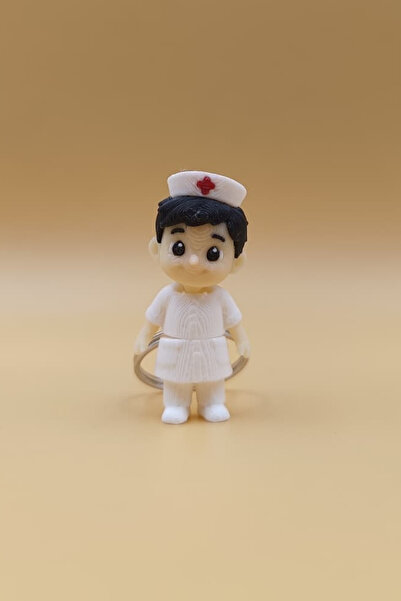 Rodopiva Male Nurse Figure Keychain - Movable Keychain Bag Ornament Charm