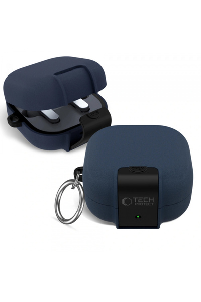 Tech-Protect Husa Slim Hook pentru Samsung Galaxy Buds4 / Buds4 Pro, Bleumarin