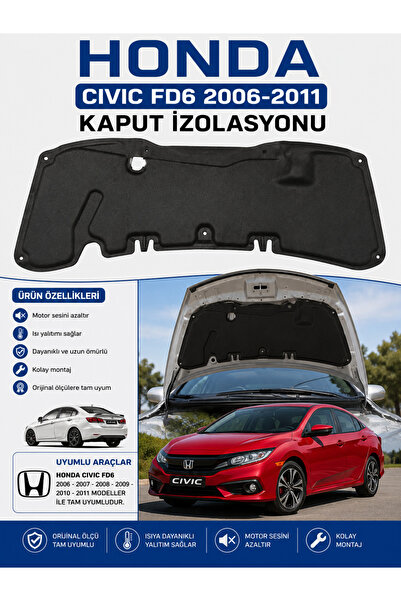 EP GARAJ OTOMOTİV HONDA CIVIC FD6 2006-2011 UYUMLU KAPUT İZOLASYONU ( KEÇE)