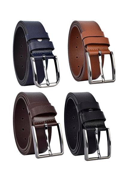 GoDeri 100% Genuine Leather, Set of 4, 4 cm Single Layer, Non-Opening, Non-Te...