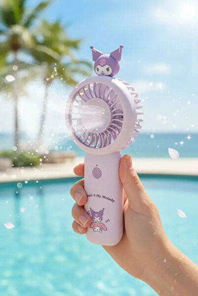 Miniso Sanrio Lisanslı Kuromi 1200mAh Taşınabilir Mini Fan – Şarj Edilebilir ...