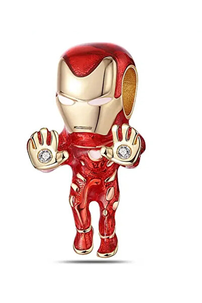 Kumsal Concept Marvel The Avengers Iron Man Gümüş Kaplama Charm