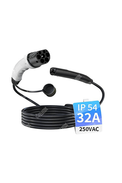 Generic كابل EV من النوع 2 إلى NACS بقوة 7 كيلوواط، طول 5 أمتار، مناسب لسيارا...