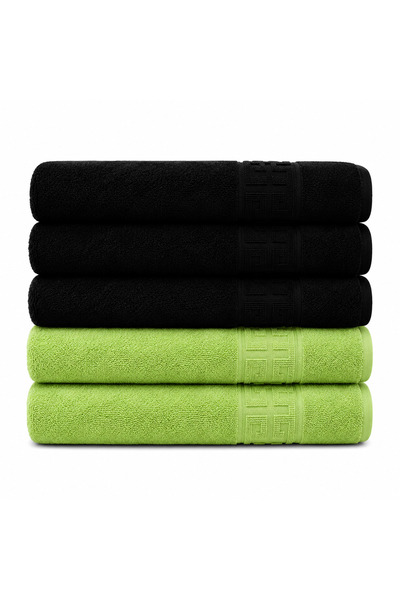 Lenjeria Pufoasa ✨ Top Bottom Set of 5 Premium 100% Cotton Face Towels, 50x90...
