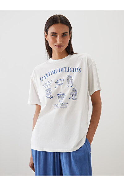 LC Waikiki Nevavm Printed 100% Cotton Women's T-Shirt with a Difference