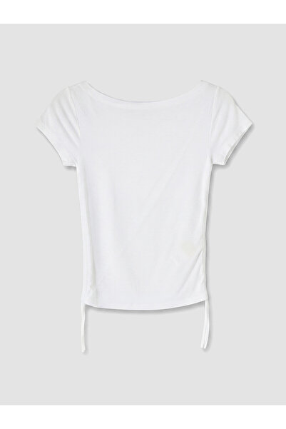 LC Waikiki Nevavm Farkıyla Kayık Yaka Gathered Blouse