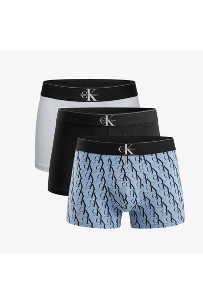 Calvin Klein Trunk 3'lü Erkek Mavi Boxer