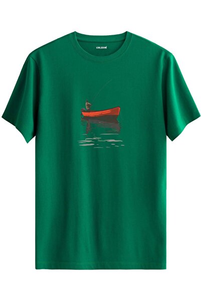 Colermi Fisherman Boat Printed T-Shirt