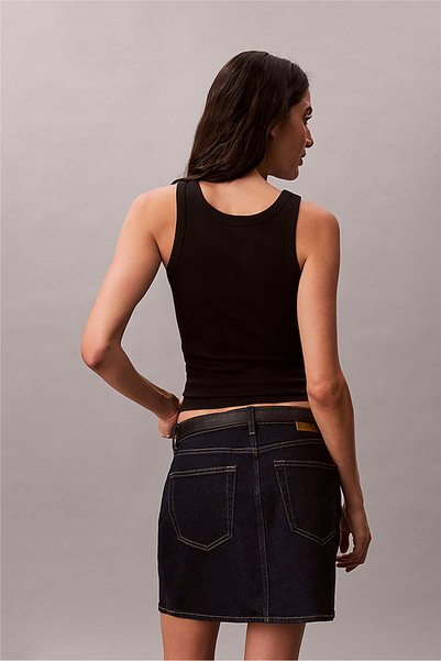 Calvin Klein Kadın Rib Örgü Grafik Detaylı Tank Top