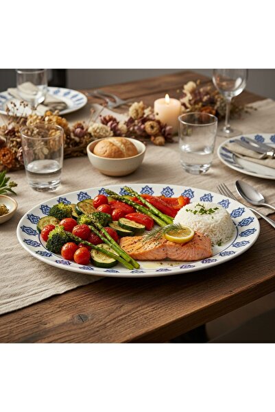 Porland Digital Pattern 12-Piece Serving Plate 25cm Tile