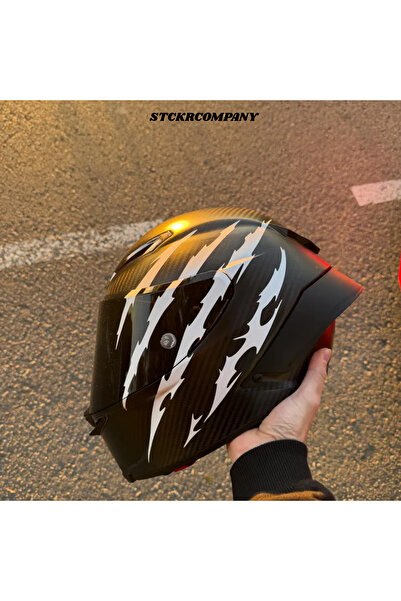 STCKRCO Pençe Kask Sticker – Motor Kaskı İçin Premium Pençe Sticker - Motor S...