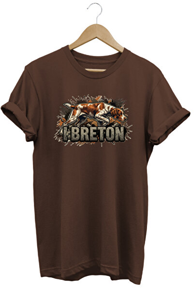 WİDİ Unisex Basset Hound Printed T-Shirt - Hunter Dogs Series Crew Neck Cotto...