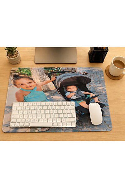 batcell Fotoğraf Baskılı Kişiye Özel Oyuncu ve Ofis Mouse Pad 48x40 ve 40x30 cm
