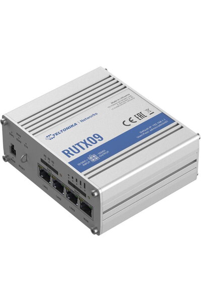 Teltonika Router industrial RUTX09, 4G LTE-A Cat 6, 4 porturi Gigabit Etherne...