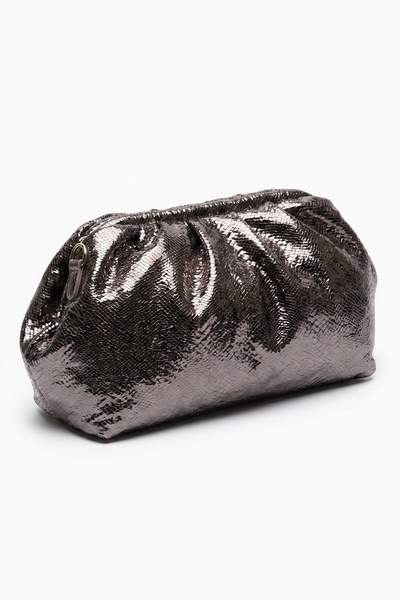 LuviShoes Geantă clutch pentru femei UVERA cu model platină