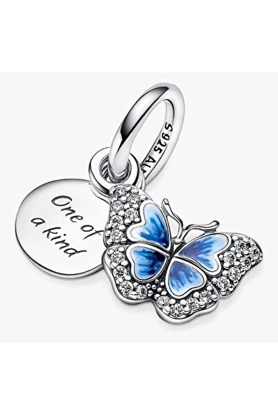 Pandora Amuletă Fluture albastru Unică în Lume - Argint 925